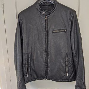Uniqlo Men's Faux Leather Moto Jacket